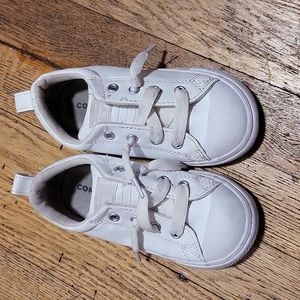 White Tieless Converse 9 toddler